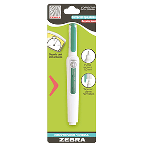 PLUMA CORRECTORA ROLLERBALL ZEBRA PIEZA PLUMA CORRECTORA ROLLERBALL ZEBRA PIEZA