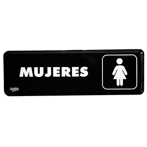 LETRERO BAÑOS MUJERES 23 X 7.5 CM SABLON PIEZA LETRERO BAÑOS MUJERES 23 X 7.5 CM SABLON PIEZA