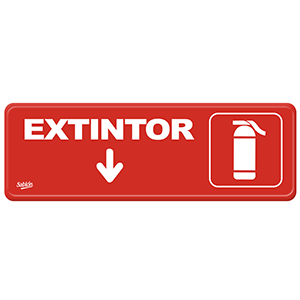LETRERO EXTINTOR 23 X 7.5 CM SABLON PIEZA LETRERO EXTINTOR 23 X 7.5 CM SABLON PIEZA