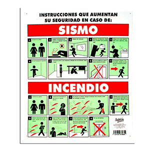 LETRERO SISMO E INCENDIO ABLON PIEZA LETRERO SISMO E INCENDIO ABLON PIEZA