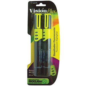 MARCATEXTO AMARILLO VISION BLISTER CON 2 UNIDADES MARCATEXTO AMARILLO VISION BLISTER CON 2 UNIDADES