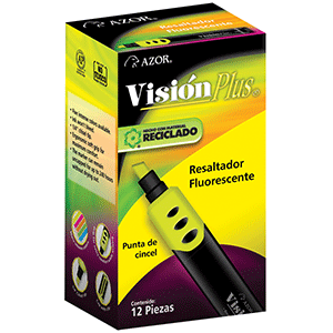 MARCATEXTO AMARILLO VISION CAJA CON 12 UNIDADES MARCATEXTO AMARILLO VISION CAJA CON 12 UNIDADES