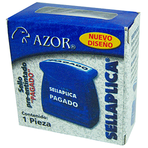 SELLO PREENTINTADO PAGADO AZUL PIEZA SELLO PREENTINTADO PAGADO AZUL PIEZA