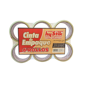 CINTA DE EMPAQUE TRANSPARENTE PAQUETE DE 6 ROLLOS CINTA DE EMPAQUE TRANSPARENTE PAQUETE DE 6 ROLLOS