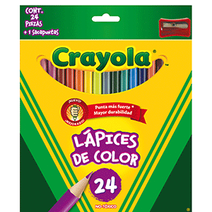 LÁPICES DE COLORES LARGOS CAJA CON 24 PIEZAS LÁPICES DE COLORES LARGOS CAJA CON 24 PIEZAS