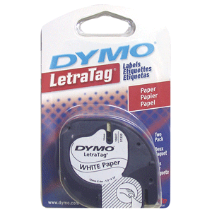 CINTA DYMO LETRATAG PAPEL BLANCO/NEGRO CINTA DYMO LETRATAG PAPEL BLANCO/NEGRO