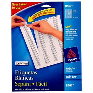 ETIQUETA AVERY ADHESIVA (INKJET,BLANCA,MULTIUSOS) ETIQUETA AVERY ADHESIVA (INKJET,BLANCA,MULTIUSOS)
