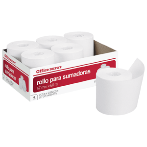 ROLLO PARA SUMADORA (57MM X 60M 6 UNIDADES) ROLLO PARA SUMADORA (57MM X 60M 6 UNIDADES)