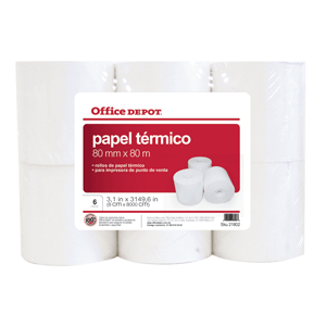 PAPEL TERMICO OFFICE DEPOT (ROLLO 80MM X 80M) PAPEL TERMICO OFFICE DEPOT (ROLLO 80MM X 80M)