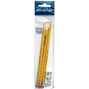 LAPIZ STAEDTLER NO.2 BLISTER 3 PIEZAS + UNA GOMA LAPIZ STAEDTLER NO.2 BLISTER 3 PIEZAS + UNA GOMA
