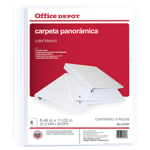 CARPETA OFFICE DEPOT (1 PULG. PANORAMICA, BLANCA) CARPETA OFFICE DEPOT (1 PULG. PANORAMICA, BLANCA)