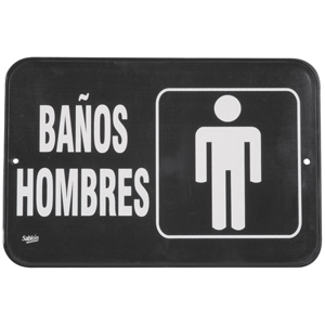 LETRERO BAÑO HOMBRE EN COLOR NEGRO LETRERO BAÑO HOMBRE EN COLOR NEGRO