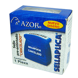 SELLO PREENTINTADO TINTA AZUL CANCELADO SELLO PREENTINTADO TINTA AZUL CANCELADO
