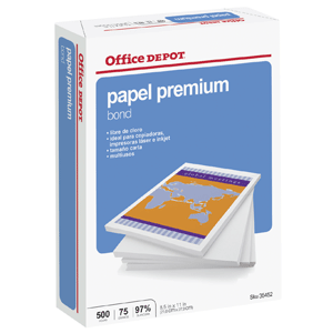PAPEL OFFICE DEPOT (CARTA PREMIUM 75 GRAMOS RESMA) PAPEL OFFICE DEPOT (CARTA PREMIUM 75 GRAMOS RESMA)