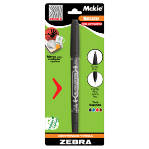 MARCADOR MCKIE DOBLE PUNTA COLOR NEGRO PIEZA MARCADOR MCKIE DOBLE PUNTA COLOR NEGRO PIEZA