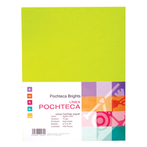 PAPEL POCHTECA (CARTA BRIGHTS LIMA 100 HOJAS) PAPEL POCHTECA (CARTA BRIGHTS LIMA 100 HOJAS)