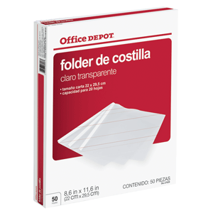 FOLDER OFFICE DEPOT (DE COSTILLA, CARTA, 50 PZAS) FOLDER OFFICE DEPOT (DE COSTILLA, CARTA, 50 PZAS)