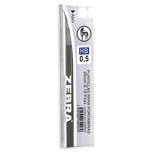 MINAS DE GRAFITO ZEBRA DE 0.7 MILIMETROS HB (BLISTER CON 2 UNIDADES) MINAS DE GRAFITO ZEBRA DE 0.7 MILIMETROS HB (BLISTER CON 2 UNIDADES)