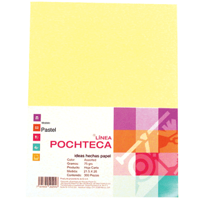PAPEL POCHTECA (AMARILLO PASTEL 100 UNIADES CARTA) PAPEL POCHTECA (AMARILLO PASTEL 100 UNIADES CARTA)