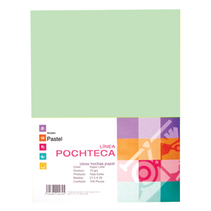 PAPEL POCTHECA (VERDE PASTEL 100 HOJAS 75 GRMAOS) PAPEL POCTHECA (VERDE PASTEL 100 HOJAS 75 GRMAOS)