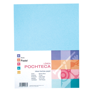 PAPEL POCHTECA CARTA AZUL PASTEL 100 HOJAS 75 GRS PAPEL POCHTECA CARTA AZUL PASTEL 100 HOJAS 75 GRS