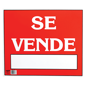 LETRERO CON LEYENDA SE VENDE 34 X 50 CM SABLON LETRERO CON LEYENDA SE VENDE 34 X 50 CM SABLON