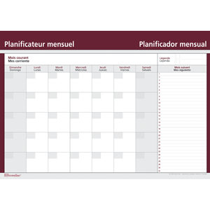 PLANEADOR MENSUAL BLUELLINE (17*24 PULGADAS, LISO) PLANEADOR MENSUAL BLUELLINE (17*24 PULGADAS, LISO)