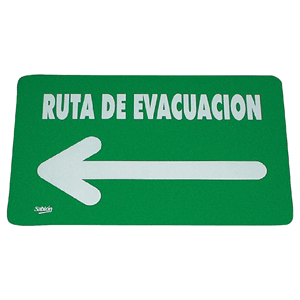 LETRERO DE ACRILICO RUTA DE EVACUACION IZQUIERDA LETRERO DE ACRILICO RUTA DE EVACUACION IZQUIERDA