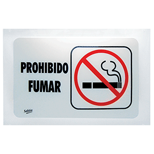 LETRERO DE ACRILICO PROHIBIDO FUMAR SABLON LETRERO DE ACRILICO PROHIBIDO FUMAR SABLON