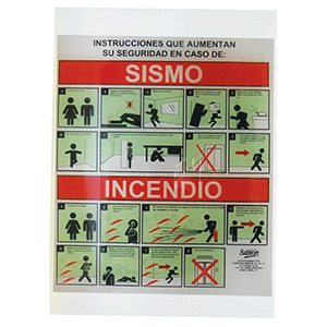 LETRERO QUE HACER EN CASO DE SISMO E INCENDIO LETRERO QUE HACER EN CASO DE SISMO E INCENDIO