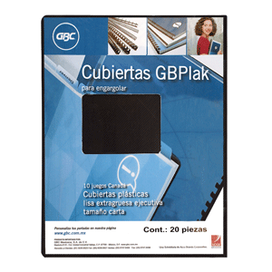 CUBIERTA GBC PARA ENCUADERNAR PLASTICA,CARTA,HUMO CUBIERTA GBC PARA ENCUADERNAR PLASTICA,CARTA,HUMO