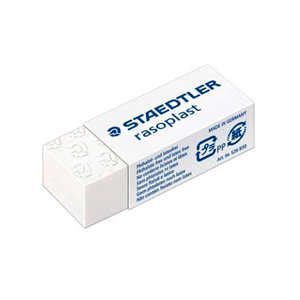 BORRADOR STAEDTLER RASOPLAST (2 PIEZAS, BLANCO) BORRADOR STAEDTLER RASOPLAST (2 PIEZAS, BLANCO)