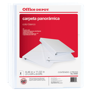 CARPETA OFFICE DEPOT (2 PULG., BLANCA, 2 PIEZAS) CARPETA OFFICE DEPOT (2 PULG., BLANCA, 2 PIEZAS)