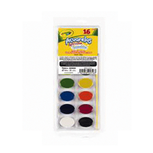 ACUARELA ESCOLAR CRAYOLA (ESTUCHE, 16 COLORES) ACUARELA ESCOLAR CRAYOLA (ESTUCHE, 16 COLORES)