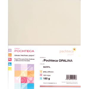 CARTULINA POCHTECA OPALINA MARFIL 100 HOJAS 180GRS CARTULINA POCHTECA OPALINA MARFIL 100 HOJAS 180GRS