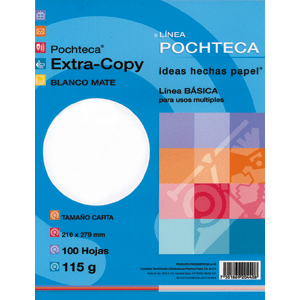PAPEL POCHTECA (BLANCO MATE 115 GRAMOS 100 HOJAS) PAPEL POCHTECA (BLANCO MATE 115 GRAMOS 100 HOJAS)