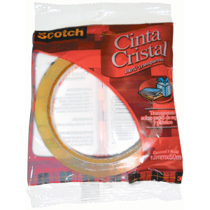 SCOTCH CINTA CRISTAL EN BOLSA, 12 MM X 50 M SCOTCH CINTA CRISTAL EN BOLSA, 12 MM X 50 M