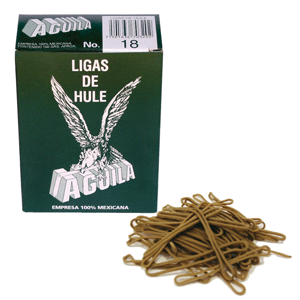 LIGAS DE HULE AGUILA (NO.18, CAJA DE 100 GRAMOS) LIGAS DE HULE AGUILA (NO.18, CAJA DE 100 GRAMOS)