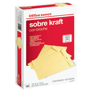 SOBRES OFFICE DEPOT (CON BROCHE OFICIO 100 SOBRES) SOBRES OFFICE DEPOT (CON BROCHE OFICIO 100 SOBRES)