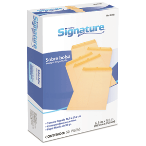 SOBRE SIGNATURE (MANILA ENGOMADO 50 UNIDADES) SOBRE SIGNATURE (MANILA ENGOMADO 50 UNIDADES)