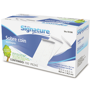SOBRE SIGNATRUE (DE PAPEL ECOLOGICO 100 UNIDADES) SOBRE SIGNATRUE (DE PAPEL ECOLOGICO 100 UNIDADES)