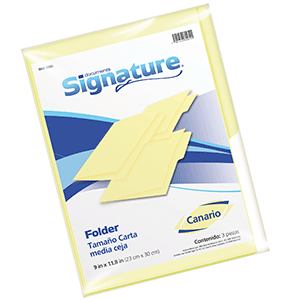 FOLDER SIGNATURE (CARTA, AMARILLO, 3 UNIDADES) FOLDER SIGNATURE (CARTA, AMARILLO, 3 UNIDADES)