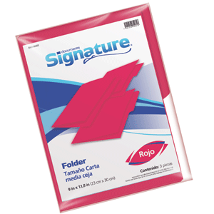FOLDER SIGNATURE (CARTA, ROJO, PAQUETE 3 UNIDADES) FOLDER SIGNATURE (CARTA, ROJO, PAQUETE 3 UNIDADES)