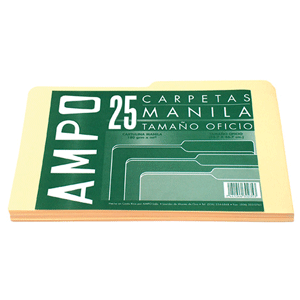 FOLDER MANILA AMPO (TAMAÑO OFICIO, 25 UNIDADES) FOLDER MANILA AMPO (TAMAÑO OFICIO, 25 UNIDADES)