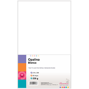 PAPEL POCHTECA (OPALINA BLANCO 50 HOJAS 230 GRAMOS) PAPEL POCHTECA (OPALINA BLANCO 50 HOJAS 230 GRAMOS)