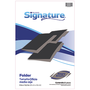 FOLDER SIGNATURE (TAMAÑO OFICIO, NEGRO, 25 UNIDADES) FOLDER SIGNATURE (TAMAÑO OFICIO, NEGRO, 25 UNIDADES)