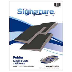 FOLDER SIGNATURE (TAMAÑO CARTA,NEGRO,25 UNIDADES) FOLDER SIGNATURE (TAMAÑO CARTA,NEGRO,25 UNIDADES)