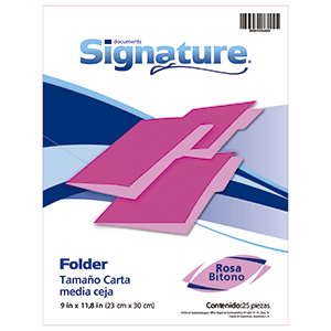 FOLDER SIGNATURE (CARTA, ROSADO, 25 UNIDADES) FOLDER SIGNATURE (CARTA, ROSADO, 25 UNIDADES)