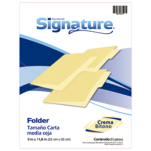 FOLDER SIGNATURE (CARTA, COLOR CREMA, 25 UNIDADES) FOLDER SIGNATURE (CARTA, COLOR CREMA, 25 UNIDADES)