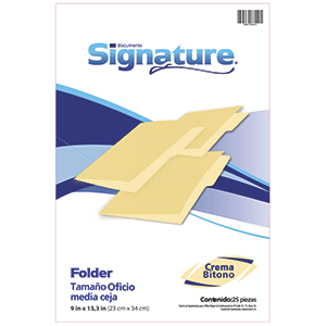 FOLDER SIGNATURE (OFICIO,COLOR CREMA,25 UNIDADES) FOLDER SIGNATURE (OFICIO,COLOR CREMA,25 UNIDADES)